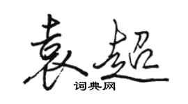 駱恆光袁超行書個性簽名怎么寫