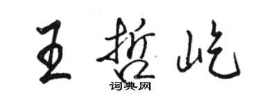 駱恆光王哲屹行書個性簽名怎么寫