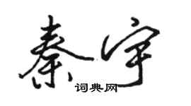 駱恆光秦宇行書個性簽名怎么寫