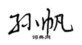 曾慶福孫帆行書個性簽名怎么寫
