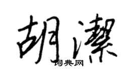 王正良胡潔行書個性簽名怎么寫