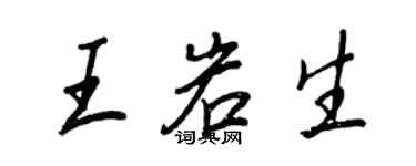 王正良王岩生行書個性簽名怎么寫