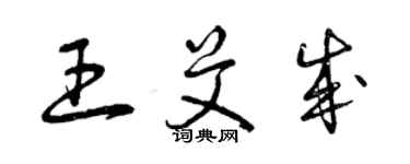 曾慶福王艾成草書個性簽名怎么寫