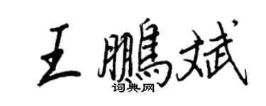 王正良王鵬斌行書個性簽名怎么寫