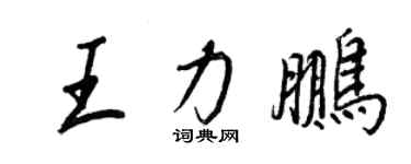 王正良王力鵬行書個性簽名怎么寫