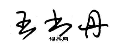 朱錫榮王書丹草書個性簽名怎么寫