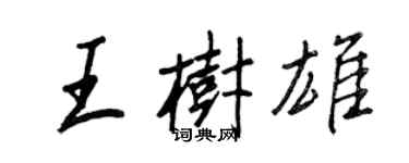 王正良王樹雄行書個性簽名怎么寫