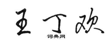 駱恆光王丁歡行書個性簽名怎么寫