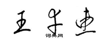 梁錦英王幸惠草書個性簽名怎么寫