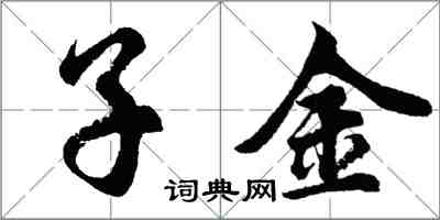 胡問遂子金行書怎么寫