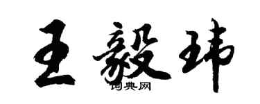 胡問遂王毅瑋行書個性簽名怎么寫