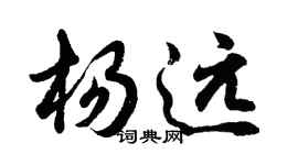 胡問遂楊遠行書個性簽名怎么寫