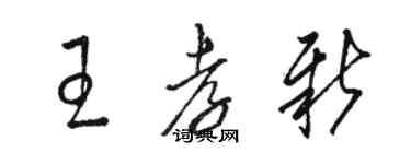 駱恆光王孝新草書個性簽名怎么寫