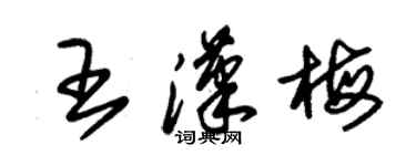 朱錫榮王漢梅草書個性簽名怎么寫