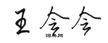 駱恆光王會會行書個性簽名怎么寫