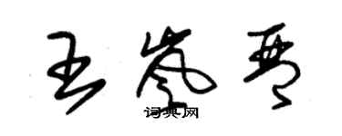 朱錫榮王嵐琴草書個性簽名怎么寫