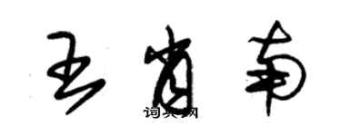 朱錫榮王肖南草書個性簽名怎么寫