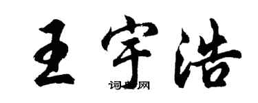 胡問遂王宇浩行書個性簽名怎么寫