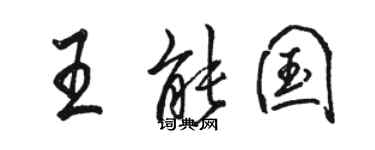 駱恆光王能國行書個性簽名怎么寫