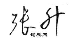 駱恆光張升草書個性簽名怎么寫