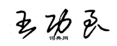 朱錫榮王功良草書個性簽名怎么寫