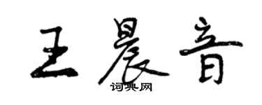 曾慶福王晨音行書個性簽名怎么寫