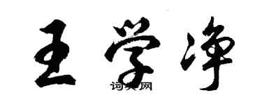 胡問遂王學淨行書個性簽名怎么寫