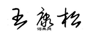 朱錫榮王康松草書個性簽名怎么寫