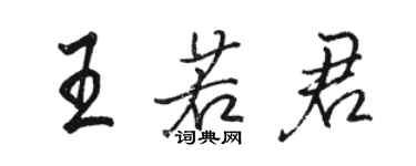 駱恆光王若君行書個性簽名怎么寫