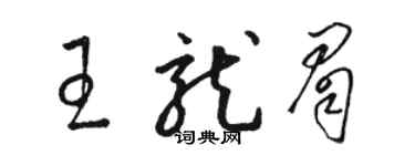 駱恆光王龍眉草書個性簽名怎么寫