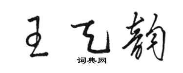 駱恆光王天韻草書個性簽名怎么寫