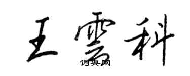 王正良王雲科行書個性簽名怎么寫
