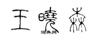 陳聲遠王曉森篆書個性簽名怎么寫