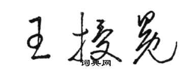 駱恆光王授冕草書個性簽名怎么寫