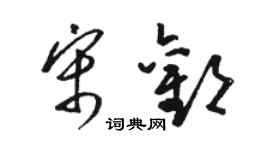 駱恆光宋歡草書個性簽名怎么寫