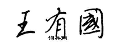 王正良王有國行書個性簽名怎么寫