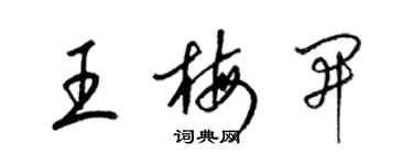 梁錦英王梅開草書個性簽名怎么寫