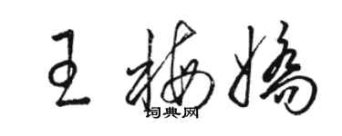 駱恆光王梅嬌草書個性簽名怎么寫