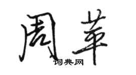 駱恆光周苹行書個性簽名怎么寫