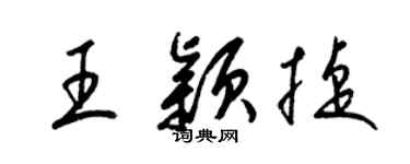 梁錦英王穎捷草書個性簽名怎么寫