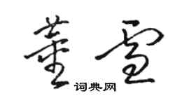 駱恆光董雪草書個性簽名怎么寫