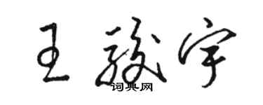 駱恆光王駿宇草書個性簽名怎么寫