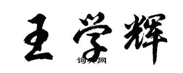 胡問遂王學輝行書個性簽名怎么寫