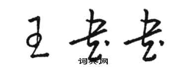 駱恆光王書書草書個性簽名怎么寫