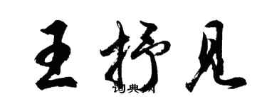 胡問遂王抒見行書個性簽名怎么寫