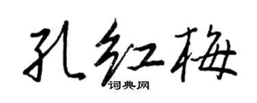 王正良孔紅梅行書個性簽名怎么寫