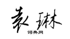 王正良袁琳行書個性簽名怎么寫