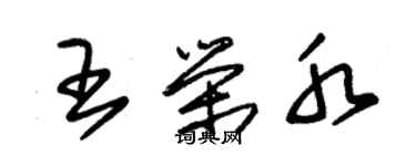 朱錫榮王榮水草書個性簽名怎么寫