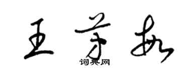 梁錦英王芳敏草書個性簽名怎么寫