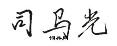 駱恆光司馬光行書個性簽名怎么寫